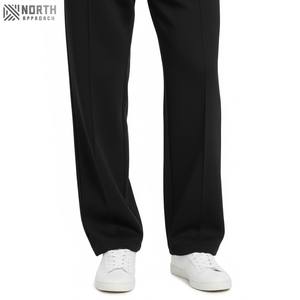 Pantalones gruesos de hip hop, pantalones personalizados, pantalones de chándal de pierna ancha en blanco, pantalones de chándal rectos de doble cintura de algodón, pantalones de chándal Acampanados para hombres - Product Image 6