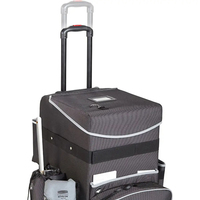 Grand sac de rangement pour produits de nettoyage avec roulettes, sac à roulettes 3 en 1 pour produits de nettoyage, avec séparateurs pliables pour les femmes de ménage plus efficaces