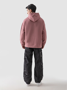 Sweats à capuche à épaules tombantes pour hommes lourds de haute qualité conception de Logo personnalisé 100% coton couleur unie nouveauté respirant - Product Image 4