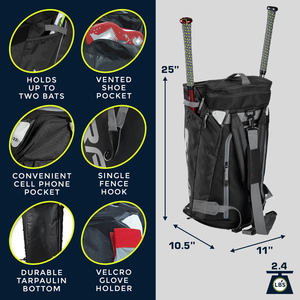 กระเป๋าอุปกรณ์เดินทางกันน้ำ2024ใหม่กระเป๋าเบสบอลมีล้อ - Product Image 6