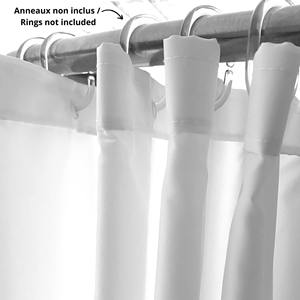 Spirella "Galet" polyester shower <b>curtain</b> in white, 180 x 200 cm - Product Image 4