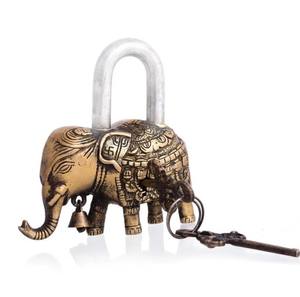 Candado de latón con acabado antiguo con 2 llaves Cerradura de puerta de seguridad completamente negra - Product Image 3