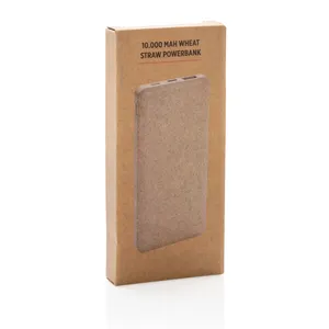 Powerbank Promozionale Sostenibile da 10.000mAh in Fibra di Grano, Gadget Ecologico - Product Image 3
