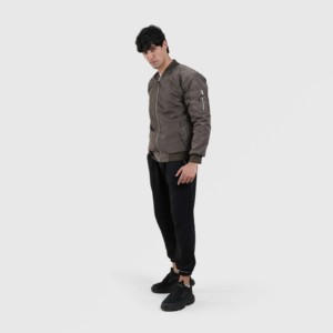 Blouson Rock Bomber Olive Style Streetwear Brodé Camouflage Col Montant Fermeture Éclair Imperméable XS-XL pour Printemps Automne - Product Image 4