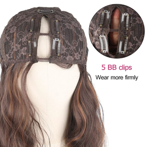 Pelucas sin pegamento con parte en V, cabello humano virgen Remy indio liso Yaki relajado, doble trama a máquina, todos los colores - Product Image 2