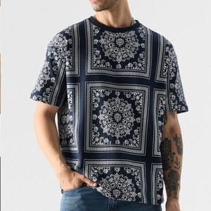 Camiseta cuadrada ecológica de gran personalidad para hombre, venta en línea, atuendo de moda, camiseta con hombros caídos para hombre - Product Image 1
