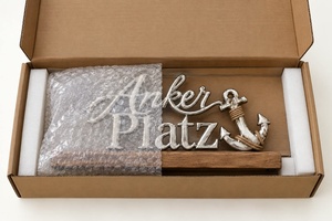 Letrero Decorativo de Madera y Metal con Ancla, Decoración Náutica para Mesa, Adorno de Escritorio, Decoración Marítima para el Hogar, Artesanía, Adorno de Mesa Plateado Personalizado - Product Image 5