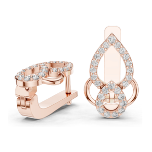 0.364 CT Lab Diamond <b>Drop</b> Earrings VVS-VS Clarity, EF Color 18KT, 14KT, 10KT Gold & 925 Silver Rose, Yellow, White Gold - Product Image 5