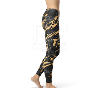 <b>Women's</b> Custom Mid Waist Gym Workout <b>Leggings</b> Solid <b>Pattern</b> Sublimation Breathable Yoga Spandex/Polyester Quick Dry - Product Image 4