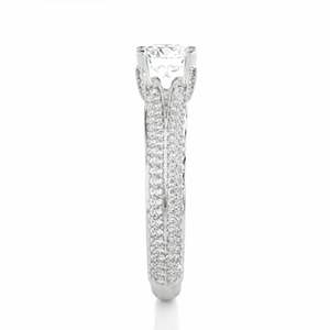 Round Cut Prong <b>Set</b> Split Shank Diamond Engagement <b>Ring</b> <b>For</b> <b>Women</b> - Product Image 5