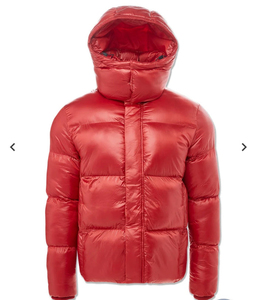 Chaqueta de plumón con cremallera y capucha de diseñador para hombre, Abrigo acolchado de burbujas con cuello levantado de lona de algodón 100% para invierno, estilo callejero - Product Image 3