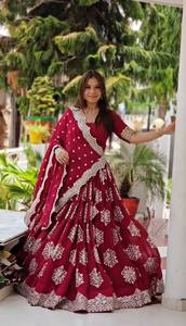 Indian Bridal Lehenga Choli with Embroidery and <b>Sequins</b> Stunning Wedding Wear - Product Image 5