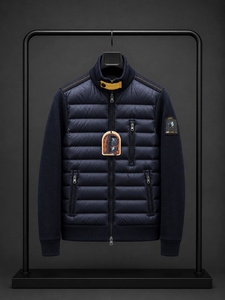 Blouson matelassé hybride de luxe pour homme, d'hiver, style bomber, thermique, à quart de zip, décontracté, imperméable, pour l'extérieur, avec devant non-tissé - Product Image 1