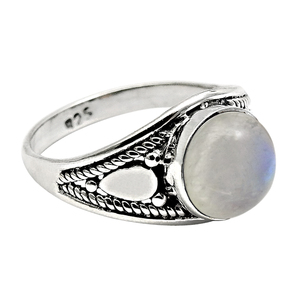 925 Sterling Silver Natural Rainbow Moonstone Round Shape Classic <b>Ring</b> for Woman <b>Girls</b> Handmade Fine Jewelry Bulk Supplier India - Product Image 1