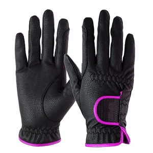 Gants d'équitation professionnels en cuir synthétique pour hommes, gants d'équitation personnalisés Anti-fente - Product Image 1