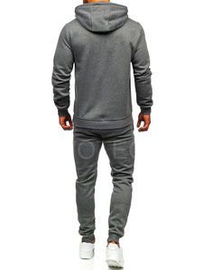 KIVOTECH Survêtement à capuche deux pièces pour hommes avec logo personnalisé de haute qualité et tissu pur - Product Image 3