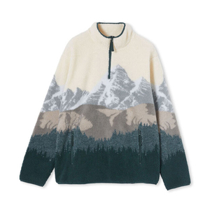 Sweat à capuche en polaire Teddy à fermeture éclair 1/4 personnalisé OEM, tissu doux et isolant, sweat à capuche en polaire à fermeture éclair 1/4 pour homme - Product Image 1