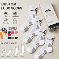 Calcetines Deportivos Transpirables con Amortiguación de Nailon que Absorben la Humedad, Calcetines para Correr, Marca Privada OEM, Logotipo Personalizado