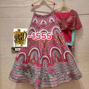 Elegante hilo de bordado de lentejuelas trabajo Lehenga con Cancan & Canvas Patta ropa India pakistaní Lehenga Choli para mujer - Product Image 2