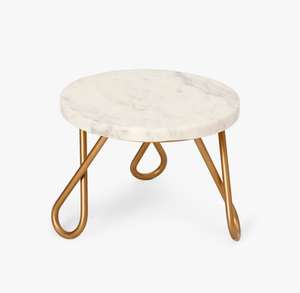 ที่วางเค้กแบบเดี่ยวทำจากไม้และเรซินรูปร่างทรงกลมสีน้ำตาลและสีทองใช้ในบ้านและเครื่องครัวสไตล์ล่าสุด - Product Image 4