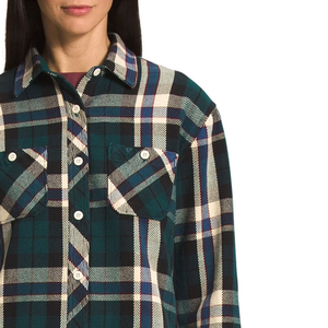 Qualité supérieure 100% coton décontracté femmes flanelle chemises Service OEM bouton personnalisé avant Streetwear - Product Image 4