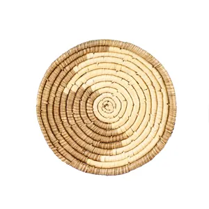 Wholesale hanging products from natural materials decorative seagrass wall hangings with round design highlight for your space