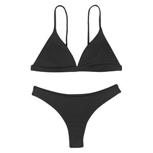 Nouveauté : Ensemble bikini 2 pièces sexy pour femme, couleur unie avec logo personnalisé, motif imprimé unique, technique de teinture unie, dernier style - Product Image 5
