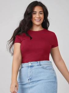 Pakistan Femmes Élégantes Plumes Décorées Respirant Soie/Coton T-Shirts-Personnalisable Toutes Saisons Top Vêtements - Product Image 5