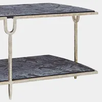 Table basse sculpturale Global Views Usain en argent
