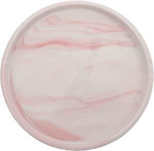 Plateau rond en résine imitation marbre crème, plateau de service décoratif, sous-verre pour collations, bougies, bijoux, décoration moderne minimaliste pour la maison - Product Image 6