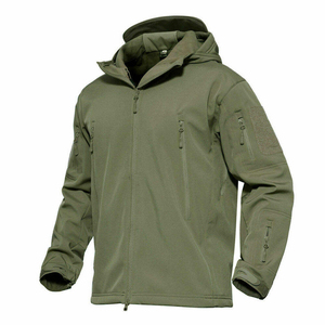 Automne printemps hommes mode décontracté solide à capuche Bomber veste avec fermeture éclair Slim Fit Soft Shell tissu imperméable Masculina coton - Product Image 6
