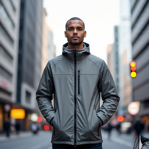 Ropa deportiva Stand Collar Training Running Soft-Shell Jacket Hombres Zip Up Rain Coat Hombre Quick Dy Trekking Chaquetas Hombres - Product Image 1