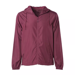 Outdoor Waterproof Breathable Hooded Windproof <b>Mens</b> Customizable <b>Summer</b> Rain <b>Jackets</b> 100% Polyester Zipper Closure - Product Image 3