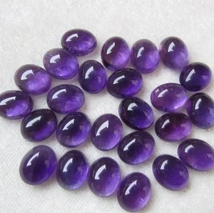 5x3mm Améthyste africaine naturelle de qualité AAA, cabochon ovale lisse, calibré, violet, certifié IGI, création de bijoux, vente en gros - Product Image 1