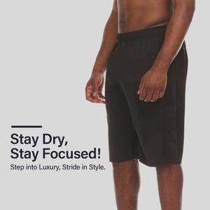 Shorts de sport décontractés pour hommes taille élastique coupe sèche résistant à la sueur Performance Gym pantalon de course motif solide 100% coton Sports - Product Image 6