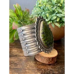 Alex Sanchez Hubei Turquoise & Sterling Silver Fashion Cuff Bracelet - Product Image 5