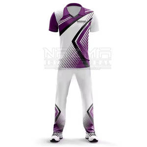 เครื่องแบบคริกเก็ตสำหรับทุกเพศดีไซน์ออกแบบโลโก้ได้เอง100% โพลีเอสเตอร์น้ำหนักเบาระบายอากาศได้ดีแห้งเร็ว - Product Image 4