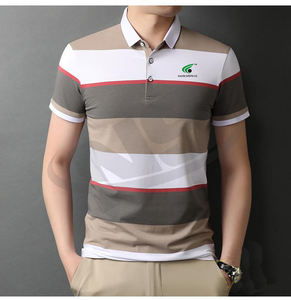 Vente en gros de polos à logo personnalisé avec motifs imprimés solides Polos pour hommes de haute qualité Tenue décontractée d'été Nouvelle arrivée Fit - Product Image 5
