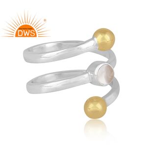 Meilleure vente bague en argent sterling fin cristal naturel quartz pierres précieuses fabricant de bijoux - Product Image 3