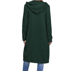 Abrigo Largo con Capucha para Mujer, Color Marrón, Estilo Gabardina, Chaqueta con Capucha para Otoño - Product Image 6