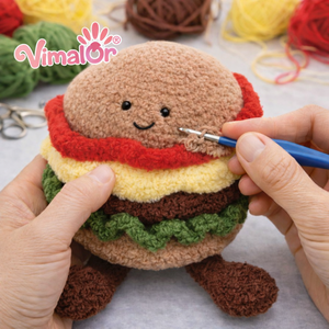 Wholesale Customized Children Toy DIY Yarn Hamburger Kit De Crochet for Beginners Tofoam Brand EN71 Certified 7+