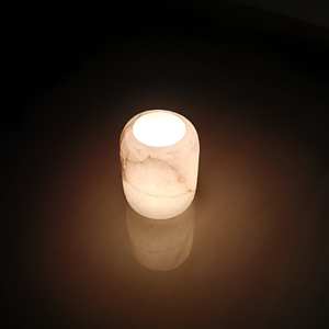 Portavelas de piedra de alabastro esencial para meditación, hecho a mano, artesanía fina, acabado de lujo, calidad Premium, venta al por mayor - Product Image 1