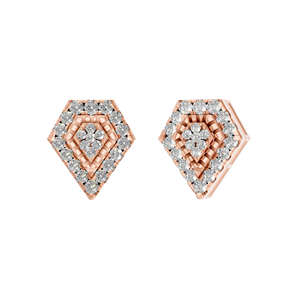 Pendientes de tuerca de oro sólido de 14K de alta calidad para mujer, joyería de oro de lujo de 18K con diamantes naturales para regalo OEM ODM al por mayor - Product Image 4