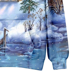 Venta al por mayor OEM hombres sudaderas con capucha de Navidad personalizado polar con cremallera diseño transpirable sudaderas con capucha gruesas con patrón sólido bajo MOQ - Product Image 5