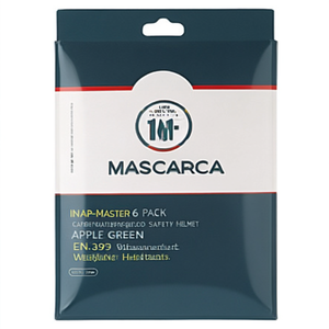 Casco de Seguridad de Polietileno INAP-Master, Paquete de 6, Color Verde Manzana, Estándar EN 397, Casco para Soldadura - Product Image 3
