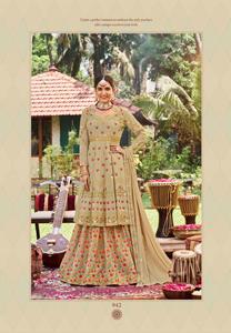 Dernière Designer Faux Georgette Broderie Travail Kurti Lehenga Par Fab Zone - Product Image 2