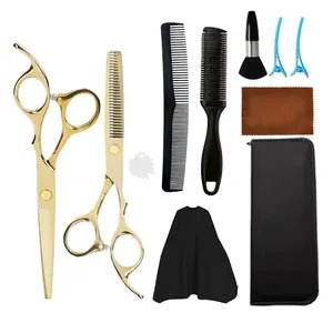 Hair Scissors Household Haircutting Scissors <b>Set</b> Contain Hair Clip <b>Barber</b> Hairdressing Tools Kit Salon Scissors Kit - Product Image 4