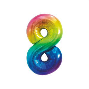 Globo de Fiesta con Número 8 Multicolor de Doble Cara de 1M, Decoraciones para Fiestas - Product Image 2