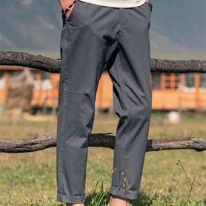 OEM กางเกงแนวสตรีทสำหรับผู้ชายกางเกงทรงเรียวสีพื้นแฟชั่นลำลองมีเอกลักษณ์ใส่ได้ทั้งชายและหญิงโลโก้แบบกำหนดเอง100% - Product Image 3