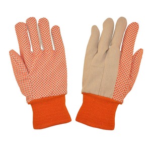 Guantes de puntos de PVC de poliéster Guantes de puntos de PVC de nylon para el trabajo Guantes de inspección manual de trabajo - Product Image 1